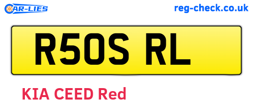 R50SRL are the vehicle registration plates.