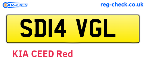 SD14VGL are the vehicle registration plates.