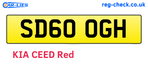 SD60OGH are the vehicle registration plates.