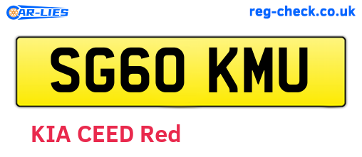 SG60KMU are the vehicle registration plates.