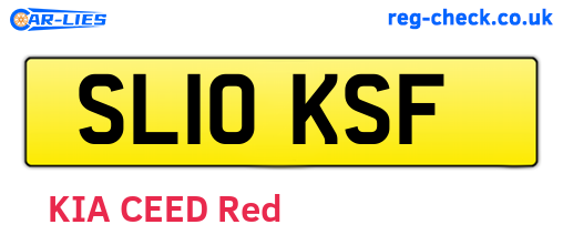 SL10KSF are the vehicle registration plates.