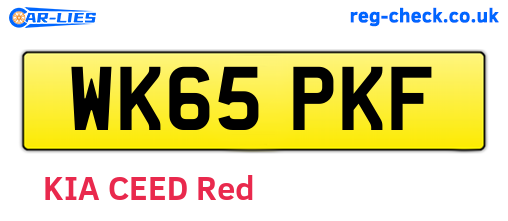 WK65PKF are the vehicle registration plates.