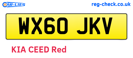 WX60JKV are the vehicle registration plates.