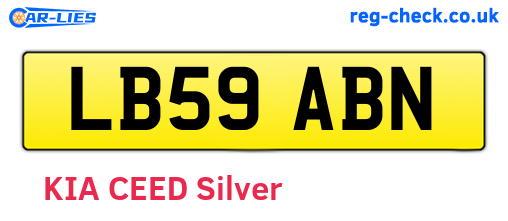 LB59ABN are the vehicle registration plates.