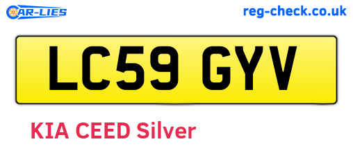 LC59GYV are the vehicle registration plates.