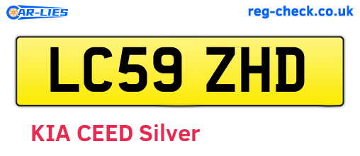 LC59ZHD are the vehicle registration plates.