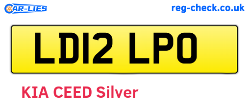 LD12LPO are the vehicle registration plates.