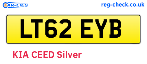 LT62EYB are the vehicle registration plates.