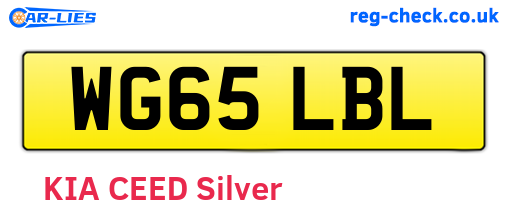 WG65LBL are the vehicle registration plates.