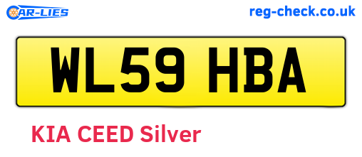 WL59HBA are the vehicle registration plates.