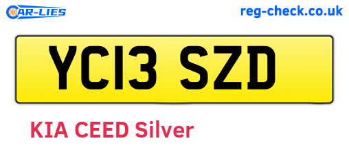 YC13SZD are the vehicle registration plates.