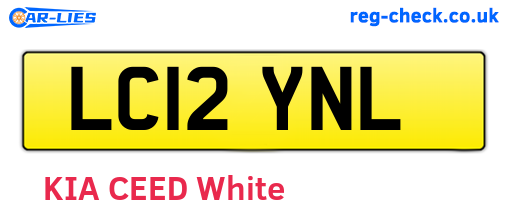 LC12YNL are the vehicle registration plates.
