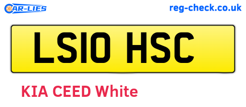 LS10HSC are the vehicle registration plates.