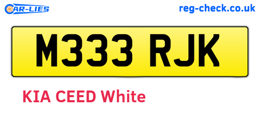 M333RJK are the vehicle registration plates.