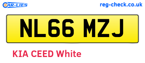 NL66MZJ are the vehicle registration plates.