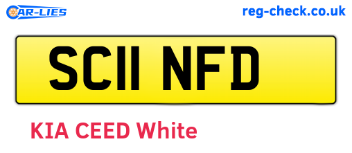 SC11NFD are the vehicle registration plates.