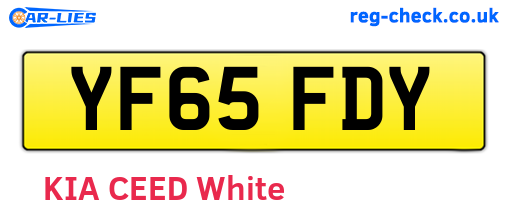 YF65FDY are the vehicle registration plates.