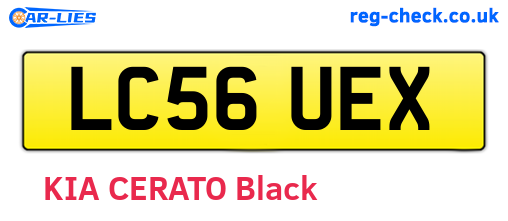 LC56UEX are the vehicle registration plates.