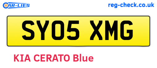 SY05XMG are the vehicle registration plates.