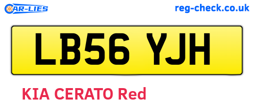 LB56YJH are the vehicle registration plates.