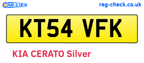 KT54VFK are the vehicle registration plates.