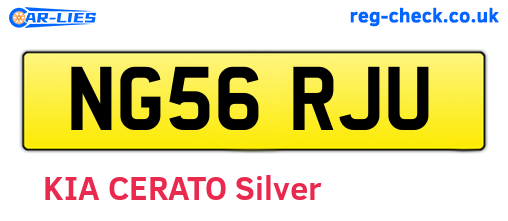 NG56RJU are the vehicle registration plates.