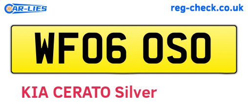 WF06OSO are the vehicle registration plates.