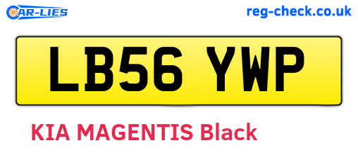 LB56YWP are the vehicle registration plates.