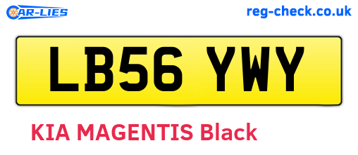 LB56YWY are the vehicle registration plates.