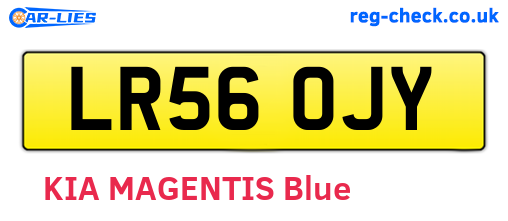 LR56OJY are the vehicle registration plates.