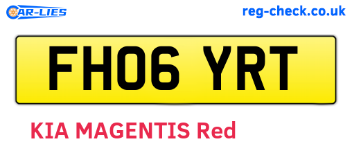 FH06YRT are the vehicle registration plates.