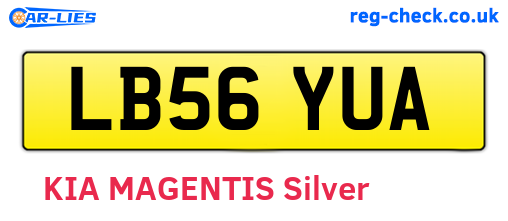 LB56YUA are the vehicle registration plates.