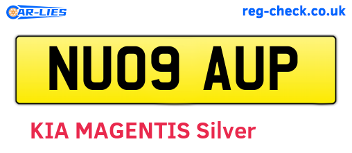 NU09AUP are the vehicle registration plates.