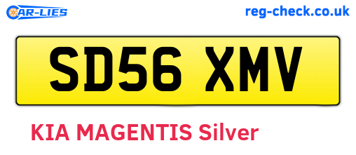 SD56XMV are the vehicle registration plates.