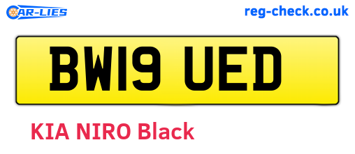 BW19UED are the vehicle registration plates.