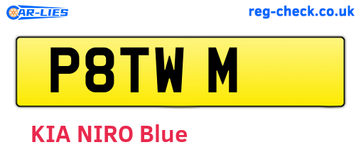 P8TWM are the vehicle registration plates.
