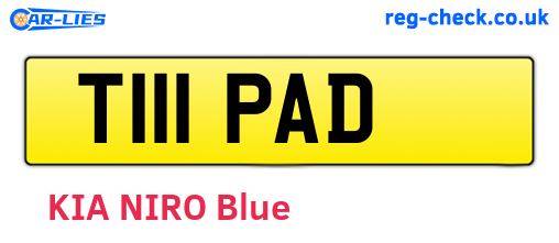 T111PAD are the vehicle registration plates.