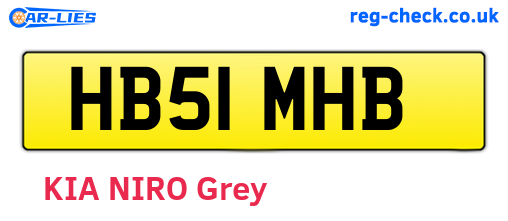 HB51MHB are the vehicle registration plates.