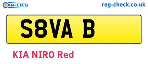 S8VAB are the vehicle registration plates.