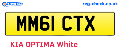 MM61CTX are the vehicle registration plates.