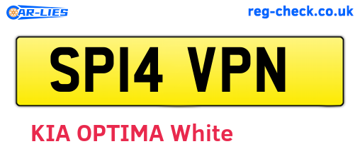 SP14VPN are the vehicle registration plates.