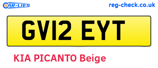GV12EYT are the vehicle registration plates.
