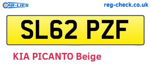 SL62PZF are the vehicle registration plates.
