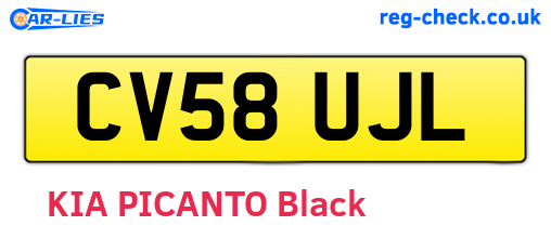 CV58UJL are the vehicle registration plates.