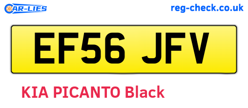 EF56JFV are the vehicle registration plates.