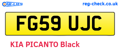 FG59UJC are the vehicle registration plates.