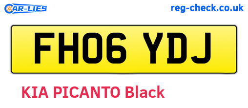 FH06YDJ are the vehicle registration plates.
