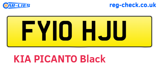 FY10HJU are the vehicle registration plates.
