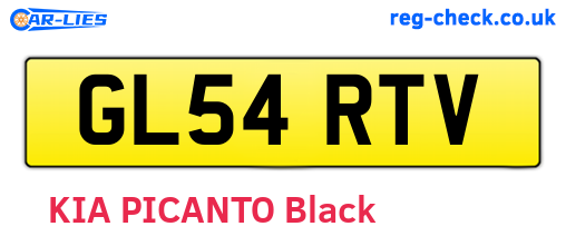 GL54RTV are the vehicle registration plates.