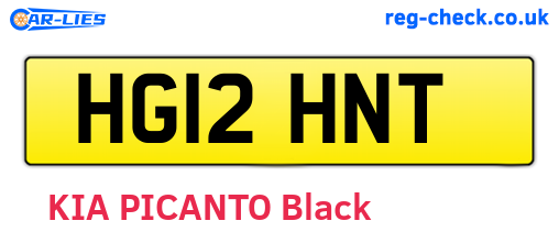 HG12HNT are the vehicle registration plates.